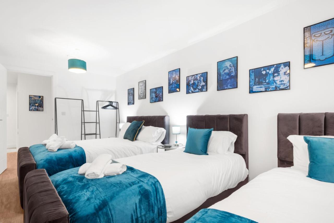 Ebra Stays - Choice Of 2 Or 3 Individual Beds - Luxury New Build Apartment ✪ City Centre, Digbeth ✓ Smart Tv'S & Large Corner Sofa - Birmingham Kültér fotó